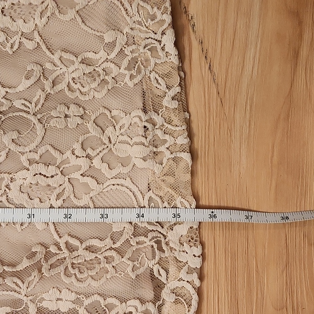 ZARA WOMAN Tan color  Lace Sleeveless Dress, Sz S - Picture 11 of 12